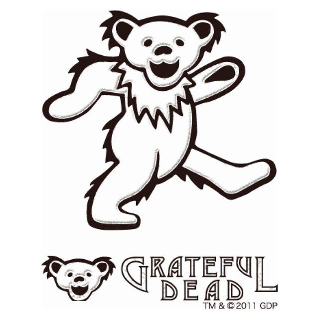 GD DANCING BEAR RUB ON STICKER A WH