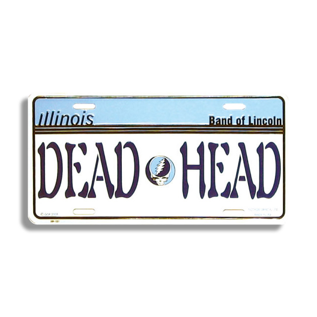 GRATEFUL DEAD ILLINOIS DEAD HEAD LICENSE PLATE / グレイトフルデッド イリノイ デッドヘッズ ライセンスプレート