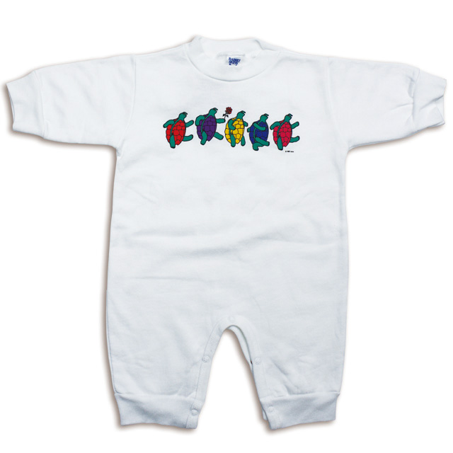 ROW OF TERRAPINS FLEECE ROMPER BABY KID'S JUMP SUIT