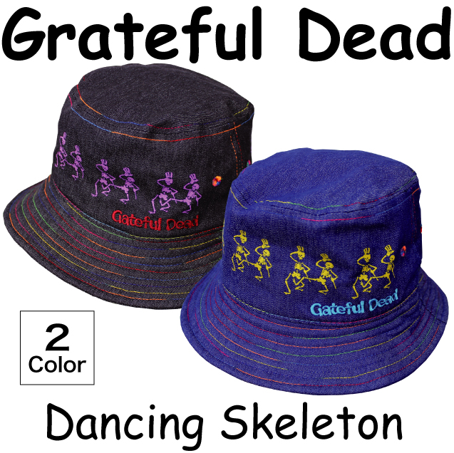 GD DANCING SKELETON BUCKET HAT BK/BL