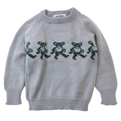 GD BEAR WOOL KIDS SWEATER GY