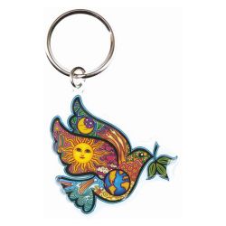 DAN MORRIS PEACE DOVE METAL KEY RING