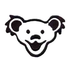 DANCING BEAR HEAD PATCH BK
