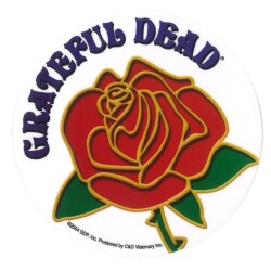 グレイトフルデッド ローズ ウィズ ロゴ クリアー ステッカー / GD ROSE WITH LOGO CLEAR STICKER / シール GRATEFULDEAD