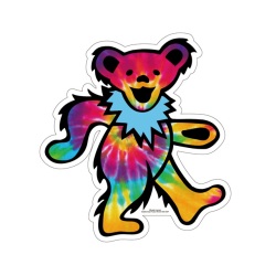 TIE DYE BEAR STICKER