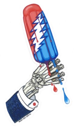 GD ROCKET POP 4.75" STICKER / グレイトフルデッド ロケット ポップ ステッカー