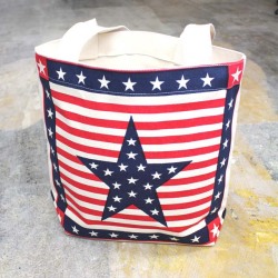 DESIGN WEST STARS & STRIPES TOTE BAG
