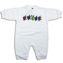 ROW OF TERRAPINS FLEECE ROMPER BABY KID'S JUMP SUIT