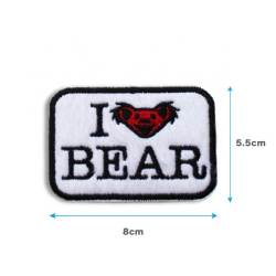 GD I LOVE BEAR HEAD FURRE PATCH