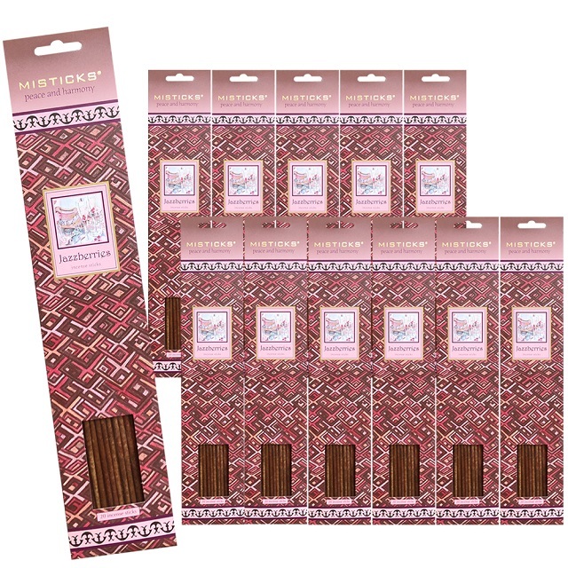 10%off】 ミスティックス ジャズベリー お香 20本入り 12個セット