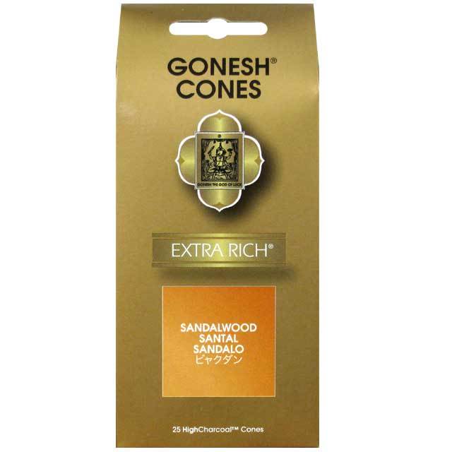 ガーネッシュ サンダルウッド コーン（25本入り）GONESH CONES SANDALWOOD