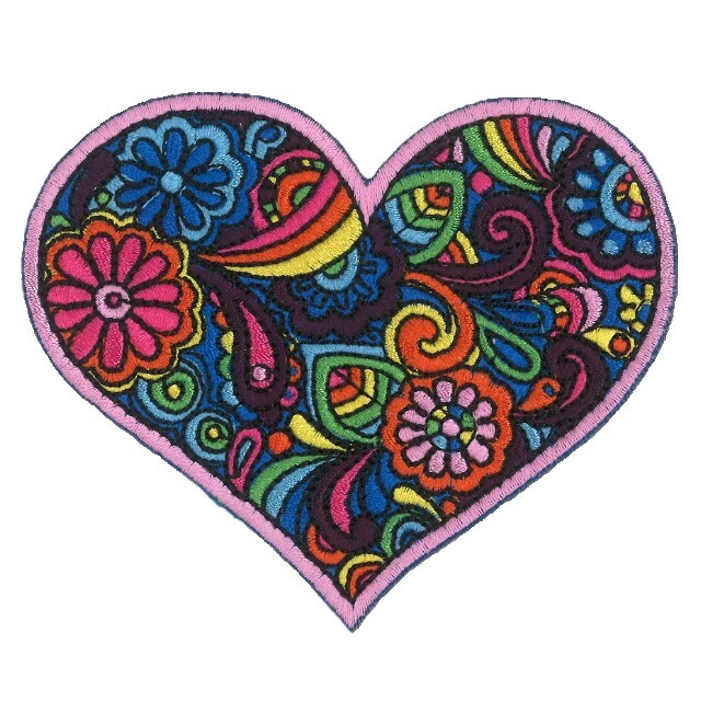 ラブ ペイズリー ハート パッチ / DSX LOVE PAISLEY HEART PATCH