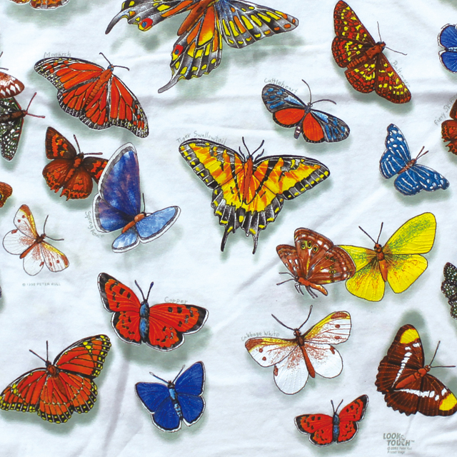 LOOK & TOUCH ADULT BUTTERFLIES T-SHIRTS