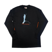 【 TREY SILHOUETTE BLACK LONG SLEEVE  】トレイ シルエット ブラック