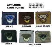BEAR APPLIQUE COIN PURSE