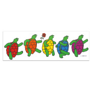 【 ROW OF TERRAPINS Window Sticker 】 窓用 裏貼りタイプ
