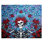 グレイトフル・デッド　ラグ　ブランケット　ヴィンテージ　ダンススケルトン FABRIC/タペストリー