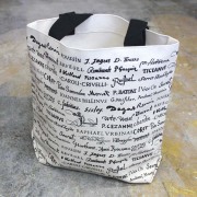 DESIGN WEST ARTISTS SIGNS TOTE BAG