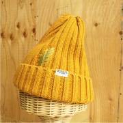 GD ヘンプ ボルト刺繍　ニットキャップ / GD HEMP BOLT KNIT CAP　YELLOW (イエロー)