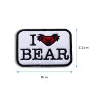 GD I LOVE BEAR HEAD FURRE PATCH