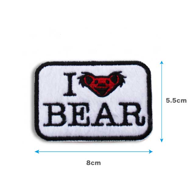 GD I LOVE BEAR HEAD FURRE PATCH