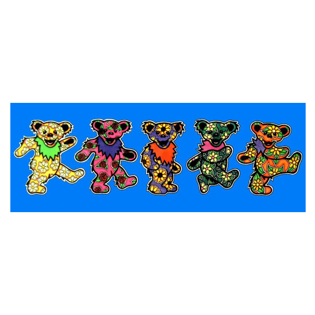 【GRATEFUL DEAD】グレイトフルデッド ダンモリス フラワーリング ベアー ステッカー FLOWERLING【DAN MORRIS】【STICKER】