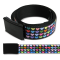 MINI HEARTS BK/MULTI WEBBING BELT