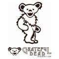 GD DANCING BEAR RUB ON STICKER C WH