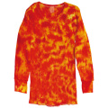 TIE-DYE THERMAL CRINKLE ORANGE & RED LONG SLEEVE T-SHIRTS