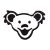 DANCING BEAR HEAD PATCH BK