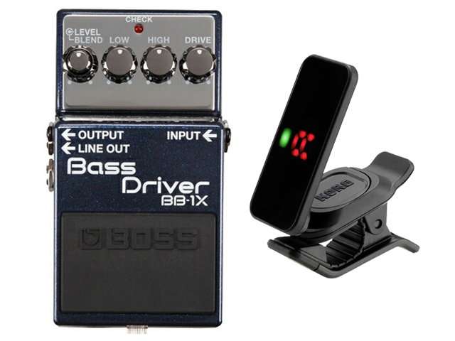 【即納可能】BOSS Bass Driver BB-1X + KORG Pitchclip 2 PC-2 セット（新品）【送料無料】【区分A】