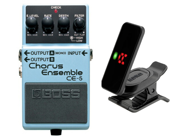 【即納可能】BOSS Chorus Ensemble CE-5 + KORG Pitchclip 2 PC-2 セット（新品）【送料無料】【区分A】