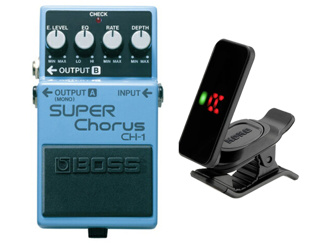 【即納可能】BOSS SUPER Chorus CH-1 + KORG Pitchclip 2 PC-2 セット（新品）【送料無料】【区分A】