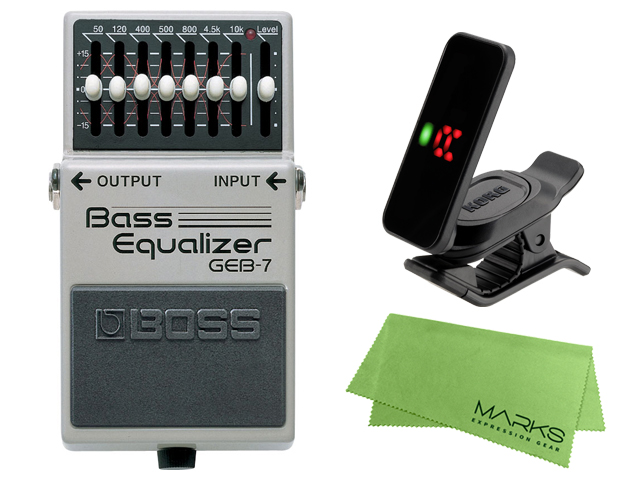 【即納可能】BOSS Bass Equalizer GEB-7 + KORG Pitchclip 2 PC-2 + マークスオリジナルクロス セット（新品）【送料無料】【区分A】