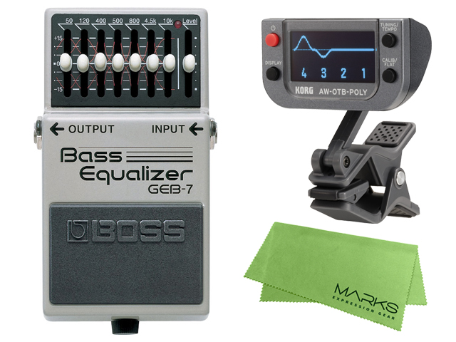 【即納可能】BOSS Bass Equalizer GEB-7 + KORG AW-OTB-POLY + マークスオリジナルクロス セット（新品）【送料無料】【区分A】