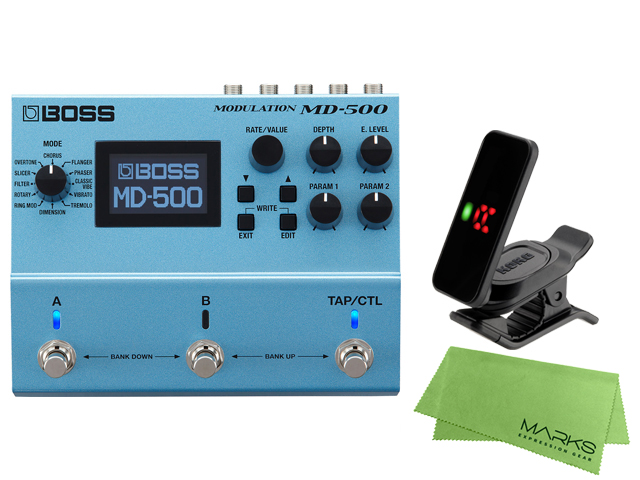 【即納可能】BOSS MD-500 + KORG Pitchclip 2 PC-2 + マークスオリジナルクロス セット（新品）【送料無料】【区分B】