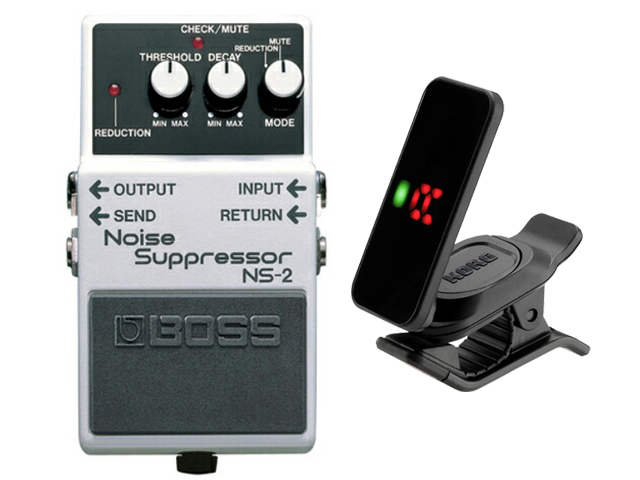 【即納可能】BOSS Noise Suppressor NS-2 + KORG Pitchclip 2 PC-2 セット（新品）【送料無料】【区分A】