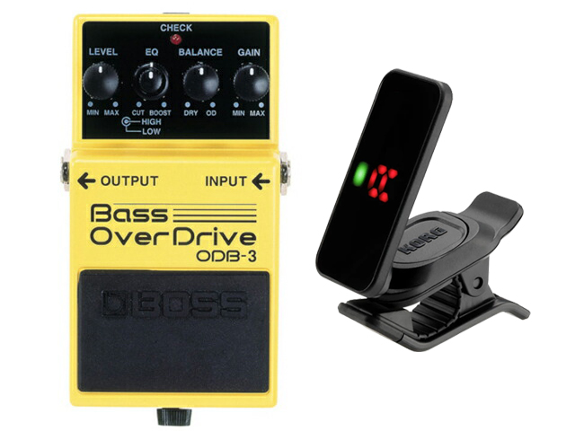 【即納可能】BOSS Bass OverDrive ODB-3 + KORG Pitchclip 2 PC-2 セット（新品）【送料無料】【区分A】