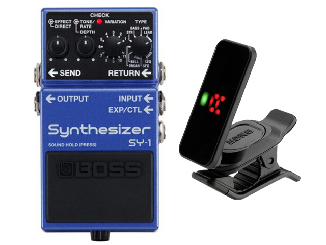 【即納可能】BOSS Synthesizer SY-1 + KORG Pitchclip 2 PC-2 セット（新品）【送料無料】【区分A】