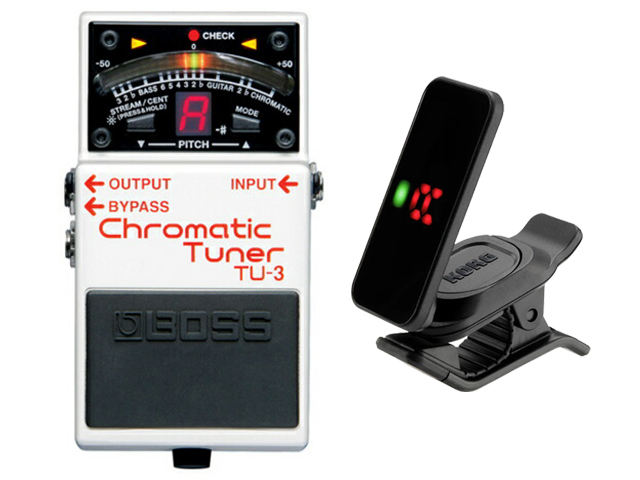 【即納可能】BOSS Chromatic Tuner TU-3 + KORG Pitchclip 2 PC-2 セット（新品）【送料無料】【区分A】