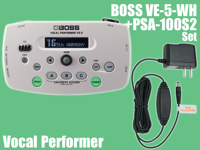 【即納可能】BOSS VE-5 ホワイト [VE-5-WH] + 純正ACアダプター「PSA-100S2」セット（新品）【送料無料】【区分B】