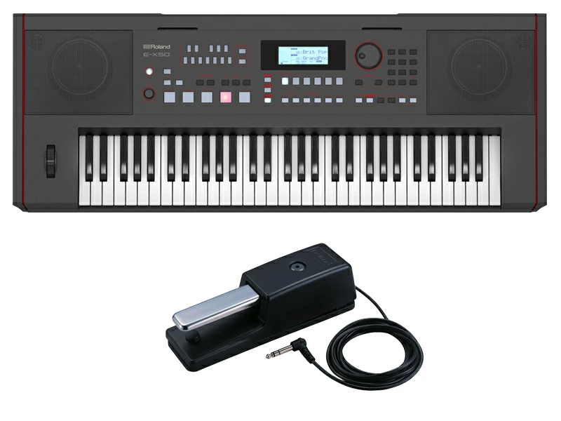 Roland E-X50 Arranger Keyboard ダンパーペダル/DP-10 セット（新品）【送料無料】【即納可能】【区分I】【梱P-2】