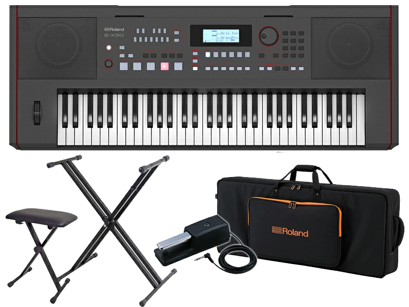 Roland E-X50 Arranger Keyboard コンプリートセット（新品）【送料無料】【即納可能】【区分I】【梱P-4】