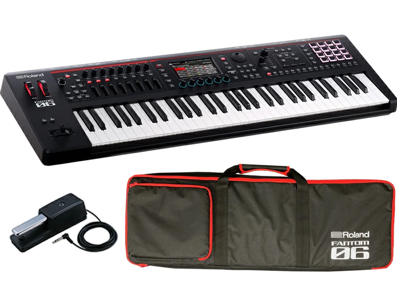 【即納可能／専用ソフトケース付】Roland FANTOM-06 + ダンパーペダル DP-10 セット 61鍵盤モデル（新品）【送料無料】【区分H】【梱P-2】