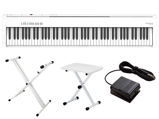 【即納可能】Roland FP-30X-WH + キーボードスタンド + チェア セット（新品）【送料無料】【区分J】【梱P-3】