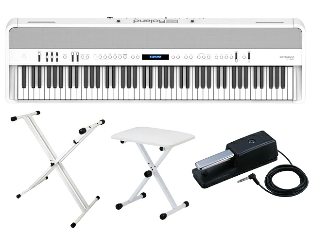 【即納可能】Roland FP-90X-WH + キーボードスタンド + チェア セット（新品）【送料無料】【区分K】【梱P-3】