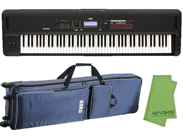 【即納可能】KORG KROSS 2 88鍵盤モデル Super Matt Black [KROSS2-88MB] 純正ソフトケース + マークスオリジナルクロス セット（新品）【送料無料】【区分K】【梱P-2】