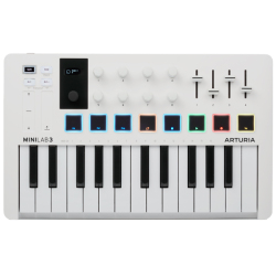 【即納可能】Arturia MiniLab 3 WH ホワイト（新品）【送料無料】【国内正規流通品】【区分C】