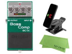 【即納可能】BOSS Bass Comp BC-1X + KORG Pitchclip 2 PC-2 + マークスオリジナルクロス セット（新品）【送料無料】【区分A】