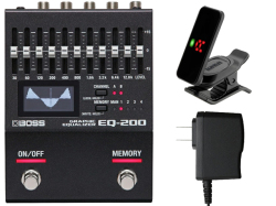 【即納可能】BOSS EQ-200 + 純正ACアダプター PSA-100S2 + KORG Pitchclip 2 PC-2 セット（新品）【送料無料】【区分A】